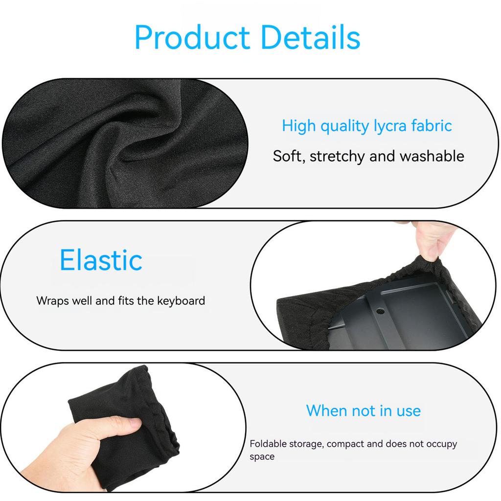 Keyboard Dust Cover Stretch Fabric Anti-Dust Keyboard Sleeve Soft Keyboard Cover Compatible with Computer Gaming Keyboards