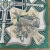 Used HERMES Carre 70 "Bouquet of the Saddle Maker" Silk Scarf 25SS