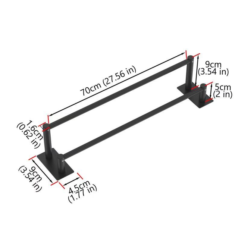 Cmaos Stainless Steel Double Towel Bar