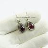 Natural Red Garnet Earrings, Dainty Teardrop Earrings, Handmade Earrings, Garnet Jewelry, 925 Sterling Silver