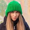Autumn Winter Ladies Knitted Hat Women Leisure Lei Feng Style Solid Color Flanging Tie Up Ear Protection Windproof Warm Cap Bomber Hats Outdoor