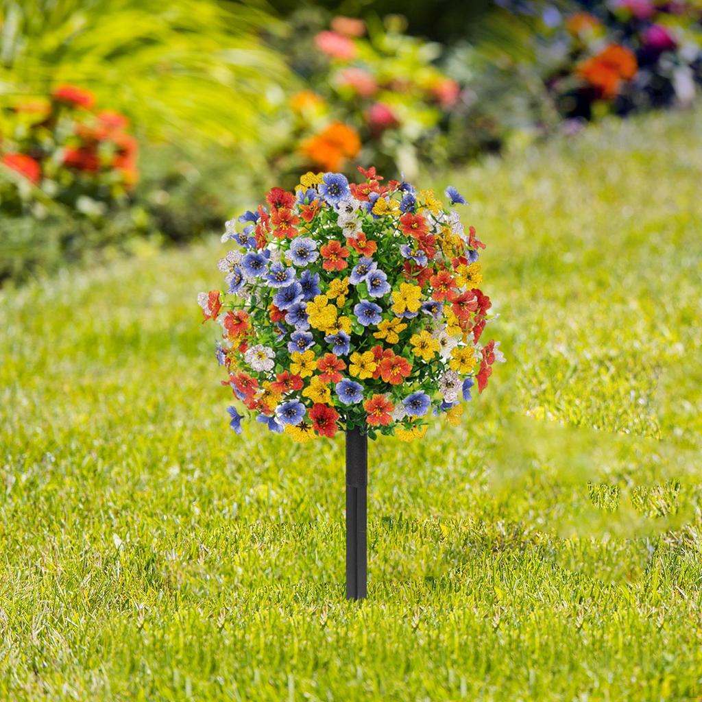 24-Zoll Violette Blume Gartenstecker für Außendekoration und Zubehör