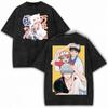 Gintama Yorozuya Crew Grafik T-Shirt Sakata Gintoki Kagura Shinpachi Sadaharu Vintage gewaschen Kurzarm Rundhals Unisex Manga Streetwear Oberteile T-Shirts