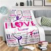 Love Dancing Customize Your Name Blanket Used For Chair Office Sofa Bed Camping Soft And Warm Giving Friends And Relatives Birthday Graduation Gift
