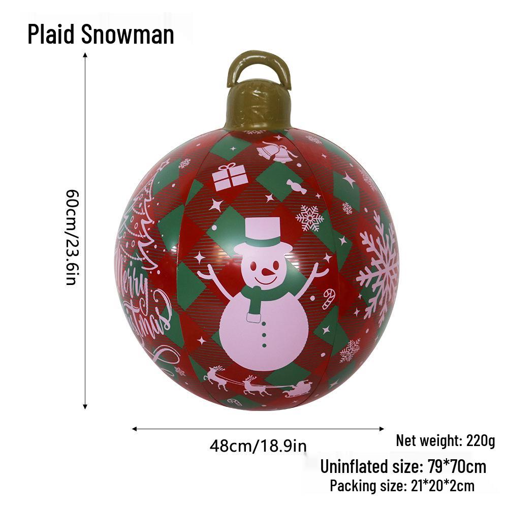 "Remote-Control Inflatable Christmas Lantern Ball for Outdoor Decoration"