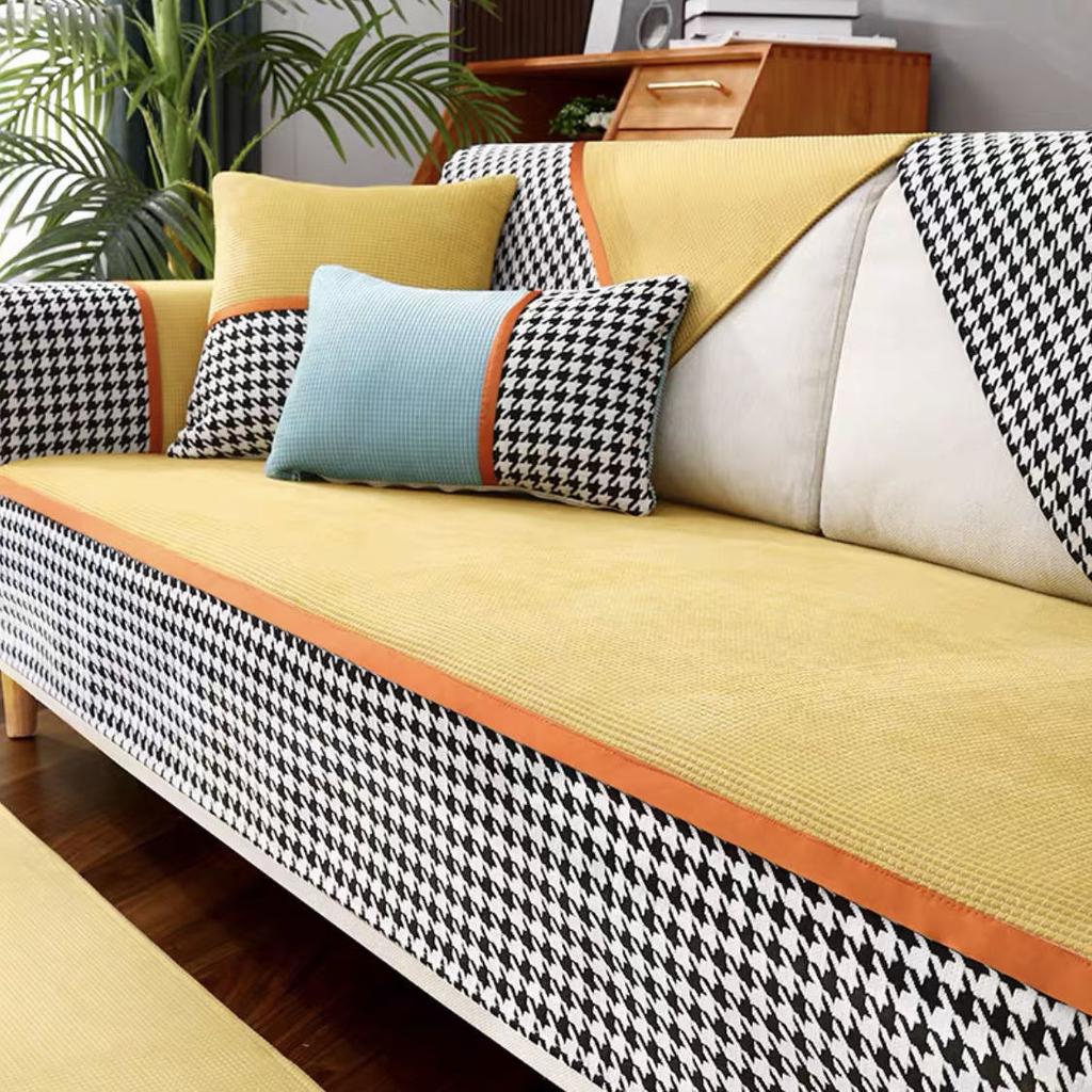 Four-Level Non-Slip Nordic Simple Light Luxury Sofa Cover Backrest Towel Combination Set