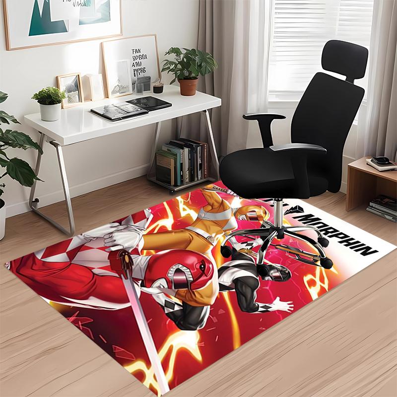 Mighty Morphin Printed Carpet, for Office Chair Living Room Bedroom Kitchen Room Decor Gifts.