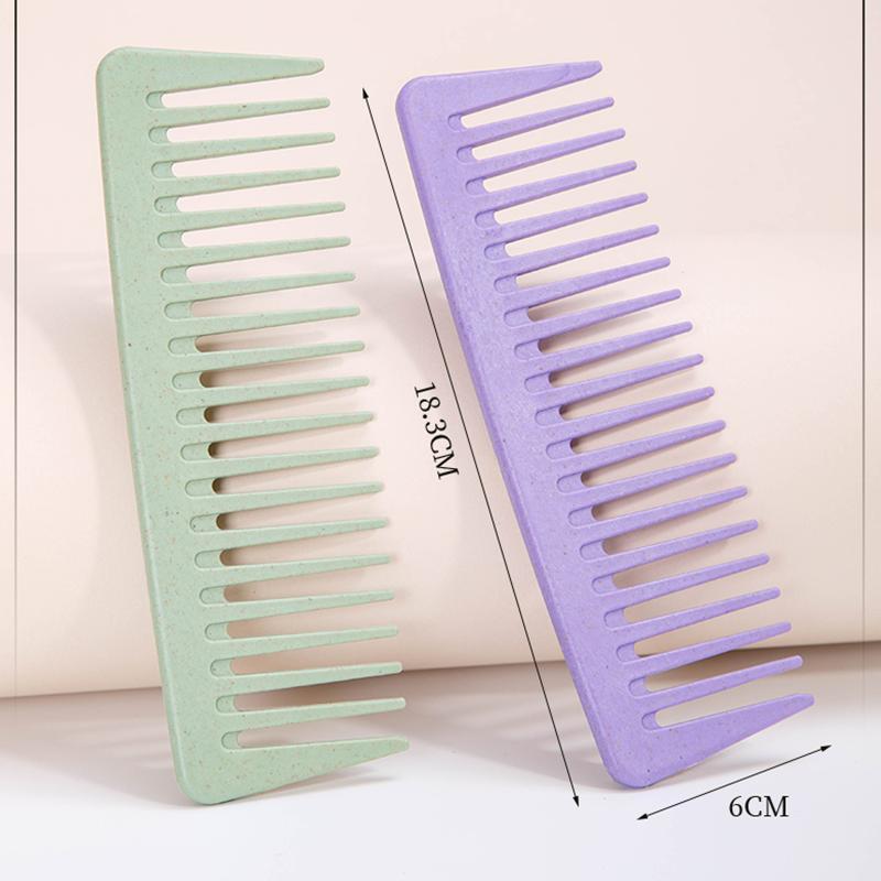1pcs Wheat Straw Hair Brush Anti-static Hairdressing Comb Wide Tooth Hairbrush Scalp Massage Comb for Professional Salon Styling