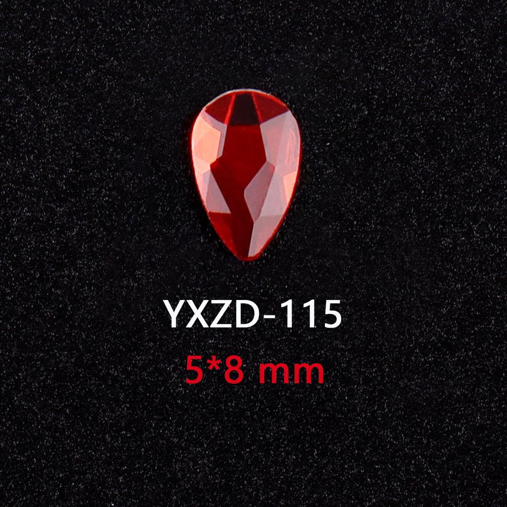 1440 Glas Diamanten mit flachem Boden, Große Rote Spezialgeformte Nagelkunst-Diamanten, DIY Trage-Nagel-Accessoires, Materialien, Spezialgeformte Diamanten