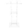 VEVOR Podium Stand, 1100 mm Acrylic Lectern, Portable Laptop Desk with Wide Reading Surface and Storage Shelf, Book Stopper, Floor-Standing