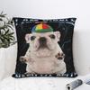 I Am Pibble Dog Puppy Wash Clean My Belly Funny Meme Pillow Cover Soft Cushion Cover Fashion Pillow Case For Bedroom Home Decor