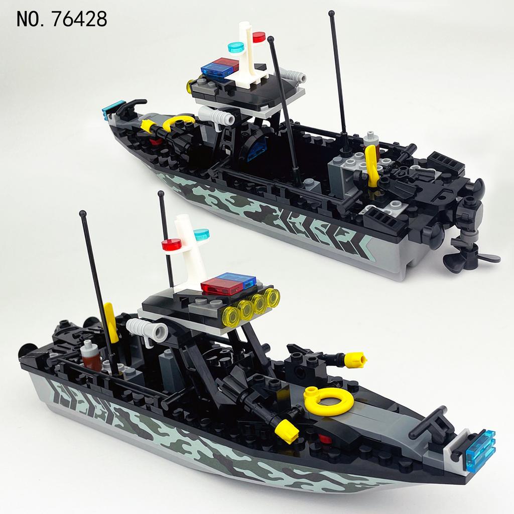 Barracuda Assault Boat 76428 Children Assemble Small Particle Building Block Toy Gangster