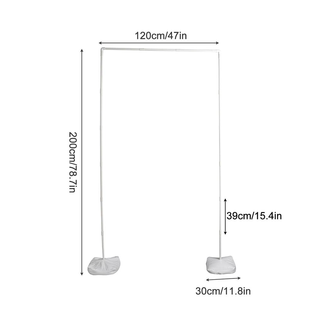 Wedding Arch Backdrop Stand with Base PVC Square Balloon Arch Frame for Wedding Birthday Party Ceremony Decor