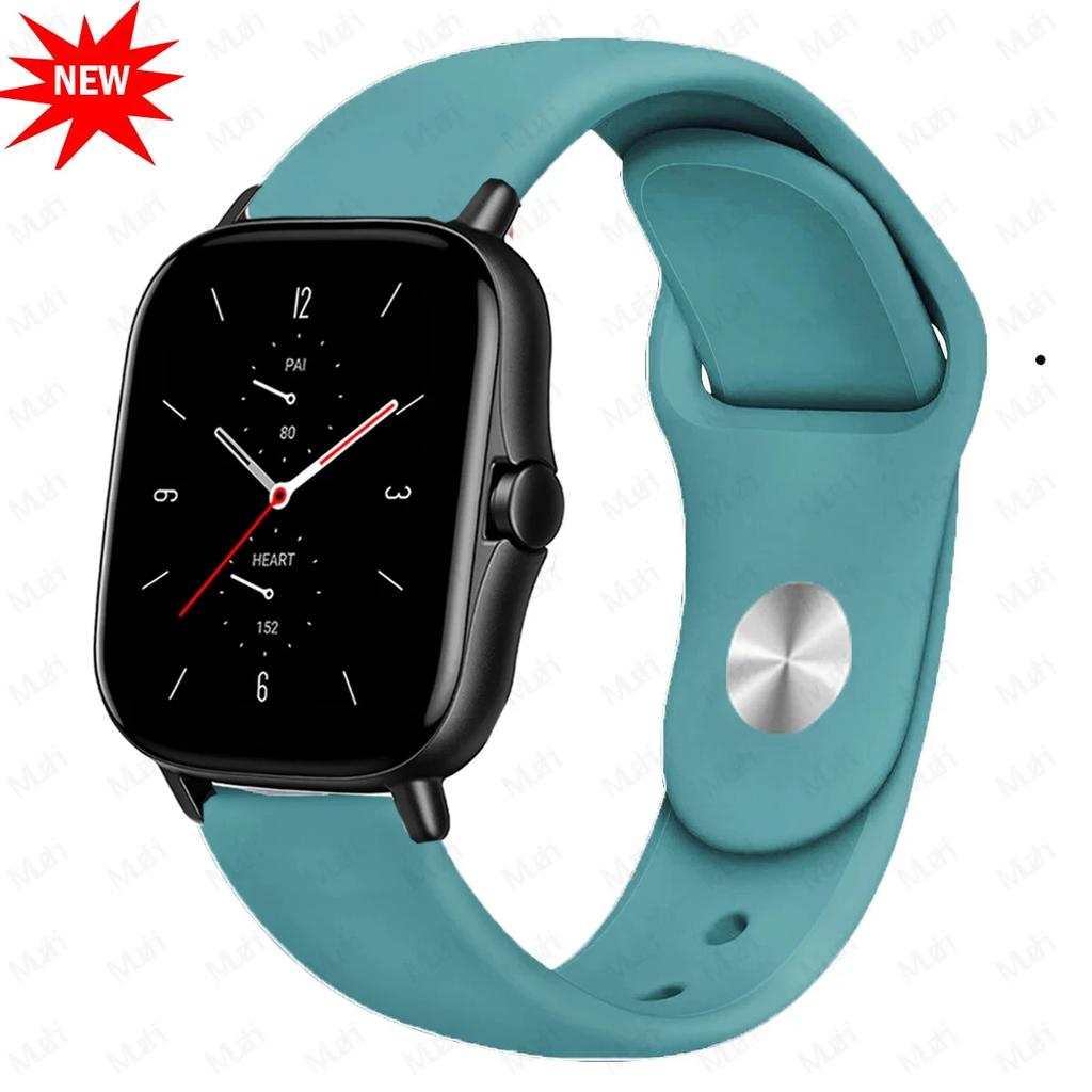 20mm/22mm Silicone Band For Amazfit GTS 4/3/2/2e/2 4 Mini GTR 4/2/3 Pro/47mm/stratos 3/2 Watch Bracelet Correa Amazfit Bip Strap