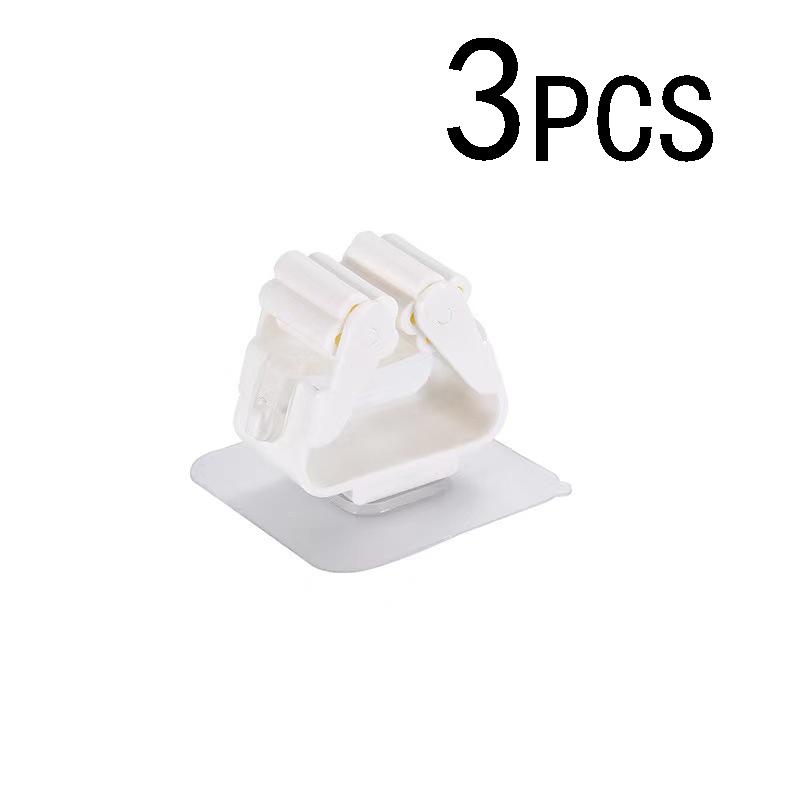 1-10pcs Adhesive Multi-Purpose Hooks Wall Mounted Mop Organizer Holder RackBrush Broom Hanger Hook Kitchen Bathroom Strong Hooks