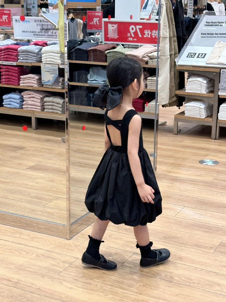 Summer 2025 Black Heart Tulle Cutout Dress with Sweetheart Neckline & Short Sleeves