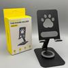 Cat Paw Metal Phone Holder: 360° Rotating Stand for Hands-Free Viewing & Streaming