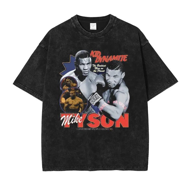 

Футболки Tank Gervonta Davis Футболка с винтажной стиркой Ali Jr Оверсайз с коротким рукавом Футболка чемпиона по боксу Топы Футболки Мужские Хлопок 4XL