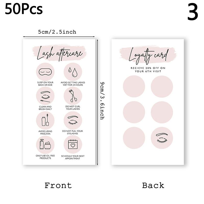 

50 шт. Карты для наращивания ресниц Карты для ухода за ресницами Маленькая визитная карточка для ресниц Карта лояльности Поставщик фабрики
