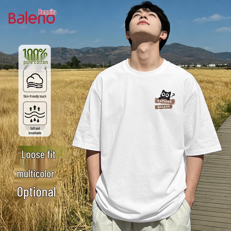 Baleno Men s Pure Cotton Graphic T-Shirt 4XL