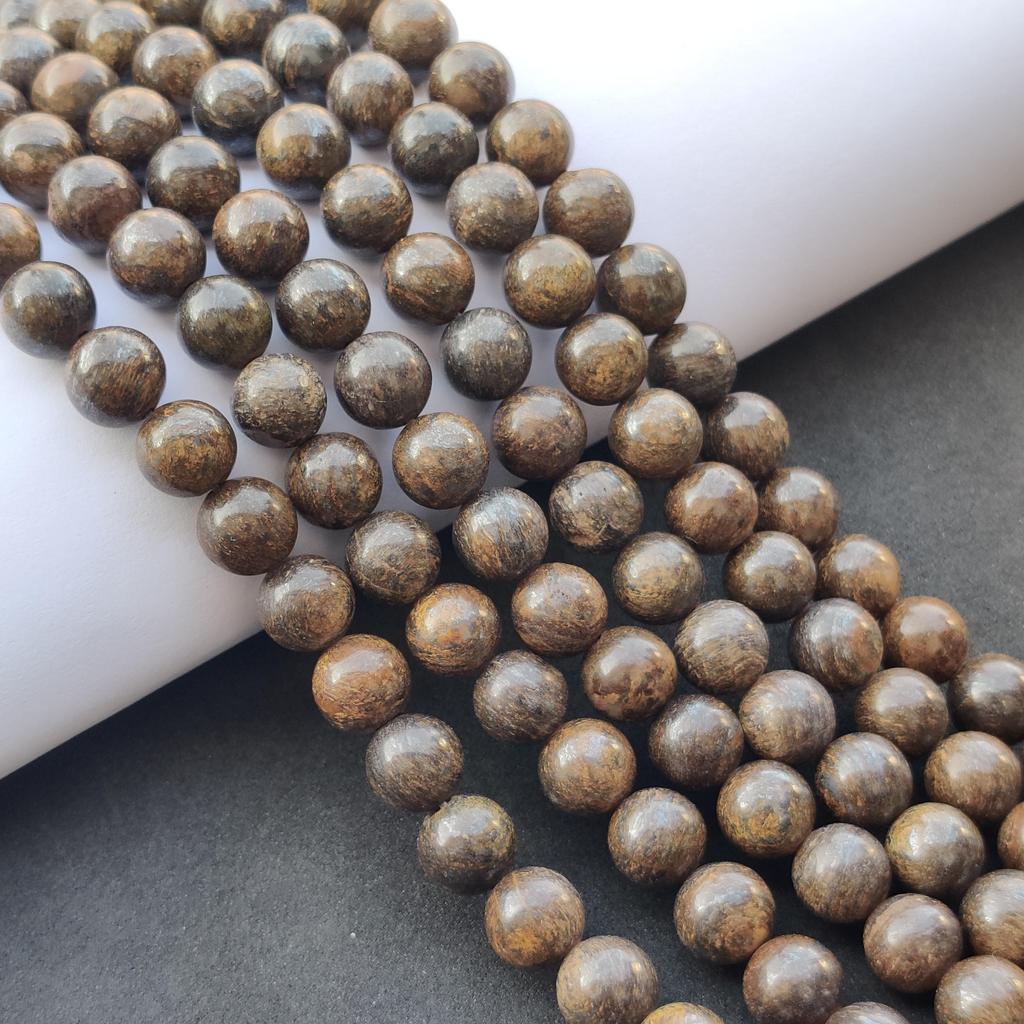 Natural Bronzite Round Beads, Healing Gemstone Loose Beads, DIY Jewelry Making for Bracelet Necklace, 6mm 8mm 10mm Size Beads, 14-15 Inch Beads.