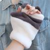 Half Finger Gloves Korean Style Winter Velvet Mittens Cute Panda Plush Gloves  Outdoor