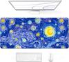 Blue Night Starry Sky Oversized Table Mouse Pad 800x400x3mm