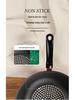 Wok à fond plat antiadhésif - Poêle à frire ménagère à fumée légère, compatible tous feux