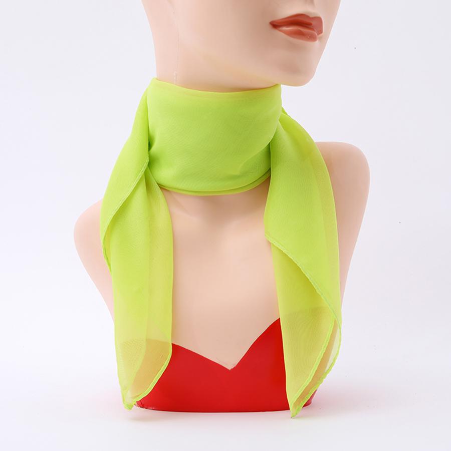 Solid Color Chiffon Small Scarf Women'S Neckerchief 65*65Cm Square Scarf Shawls Female Hair Ties Bands Shawls