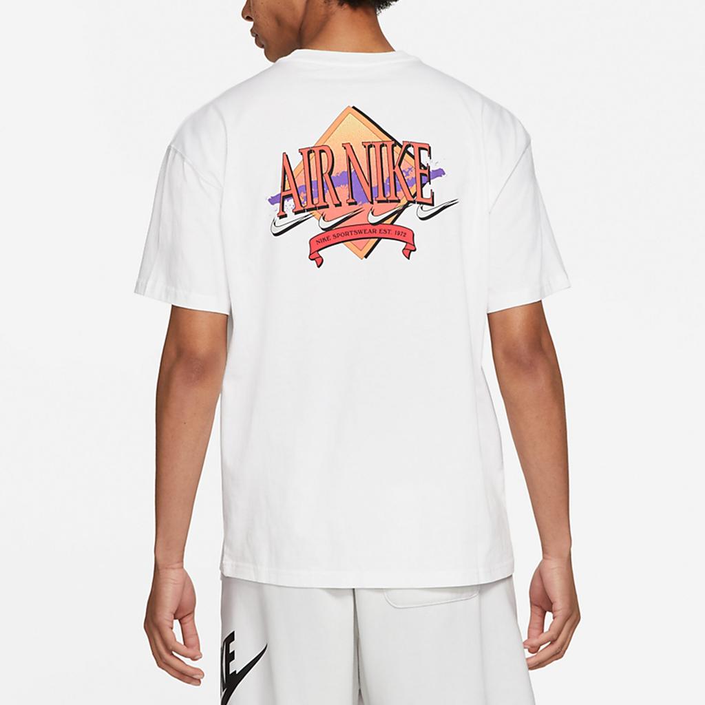 Nike T Shirts Men's White Crew Neck Moderate Straight Fit DD1377-100
