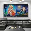 Radha Krishna  Buddha Canvas Art Prints  Modern Wall Decor for Living Room Unframed