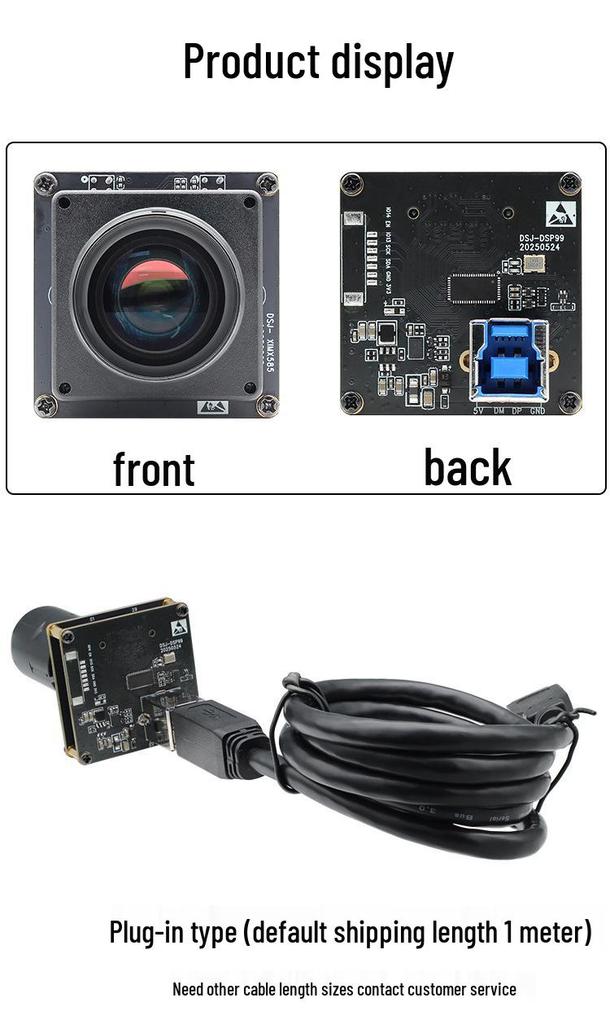IMX585 4K/60fps Starlight Night Vision USB 3.0 Camera Module, 8MP for Low-Light and Microscope Use