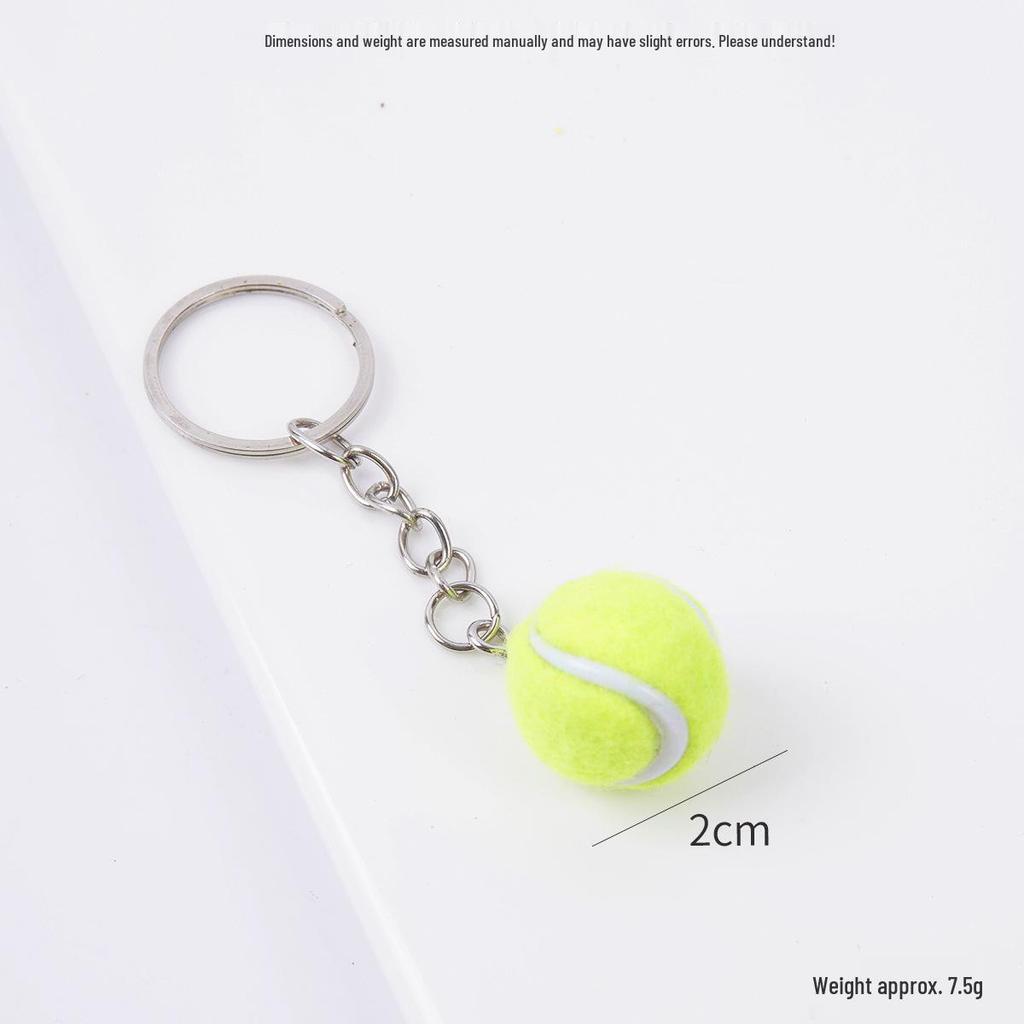 2cm Mini Tennis Ball Toy Keyring Backpack Pendant & Earrings Souvenir