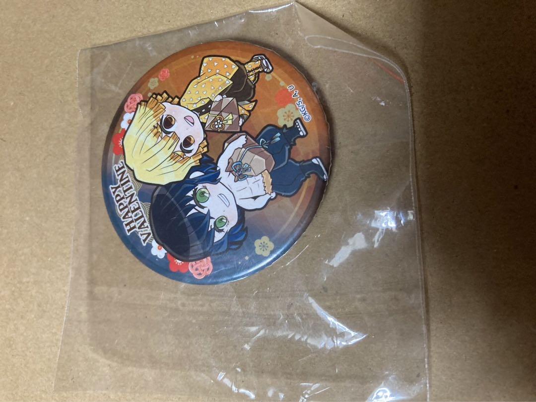 

[USED] Demon Slayer: Kimetsu no Yaiba Pre-roll Valentine s Day Zenitsu Inosuke Rare Can Badge