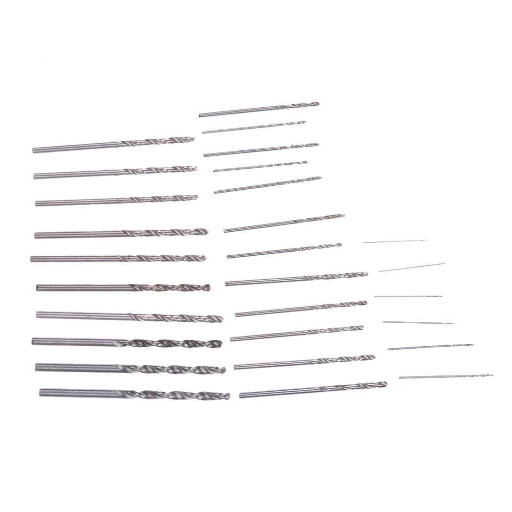 28pcs Mini Drill Bit High Speed Steel 0.3-3.0mm Hole Opener Drill High Hardness Wear-resistant for Hardwood Plastic Rubber