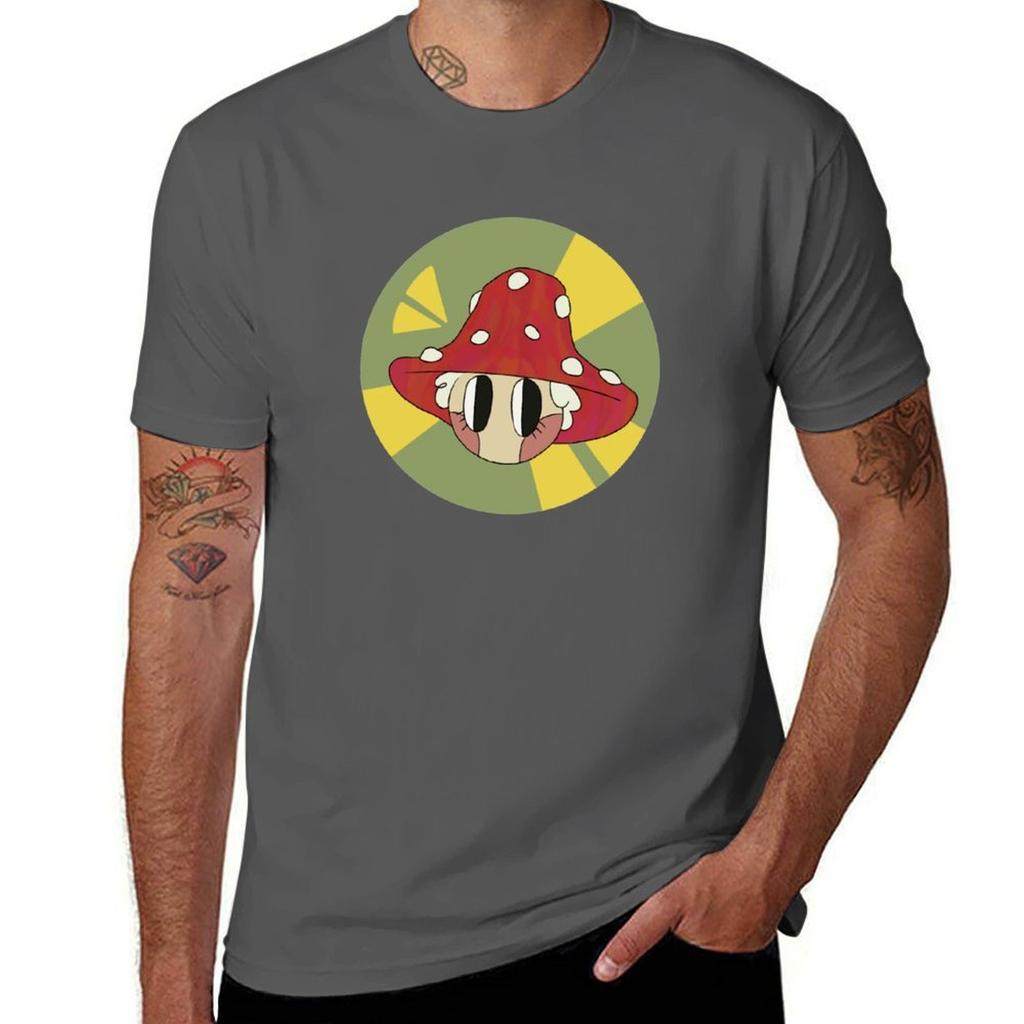 Mushroom Friend TShirt Casual Graphic Print Tee