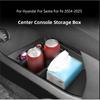 Car Storage Box Center Console Tray TPE Construction Space-saving Design Optimizes Interior Space Fits Santa Fe 24-26