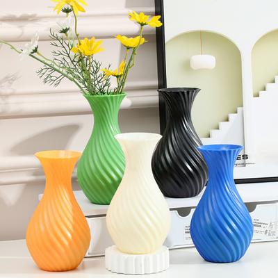 Imitation Ceramics Vase Green Plants Dried Flower Display Vase Living Room Bedroom