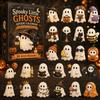 Halloween Ghost Advent Calendar Blind Box Cartoon Acrylic Countdown Holiday Decor 26x18x3cm
