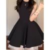 Contrasting Mesh Splicing Vest Dress Women's Summer Temperament Waist Sleeveless Fluffy Princess Short Skirt