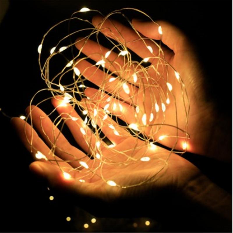 3 Modes 1m 2m Led Light String Decorative Lights Fairytale Copper Wire For Indoor And Outdoor