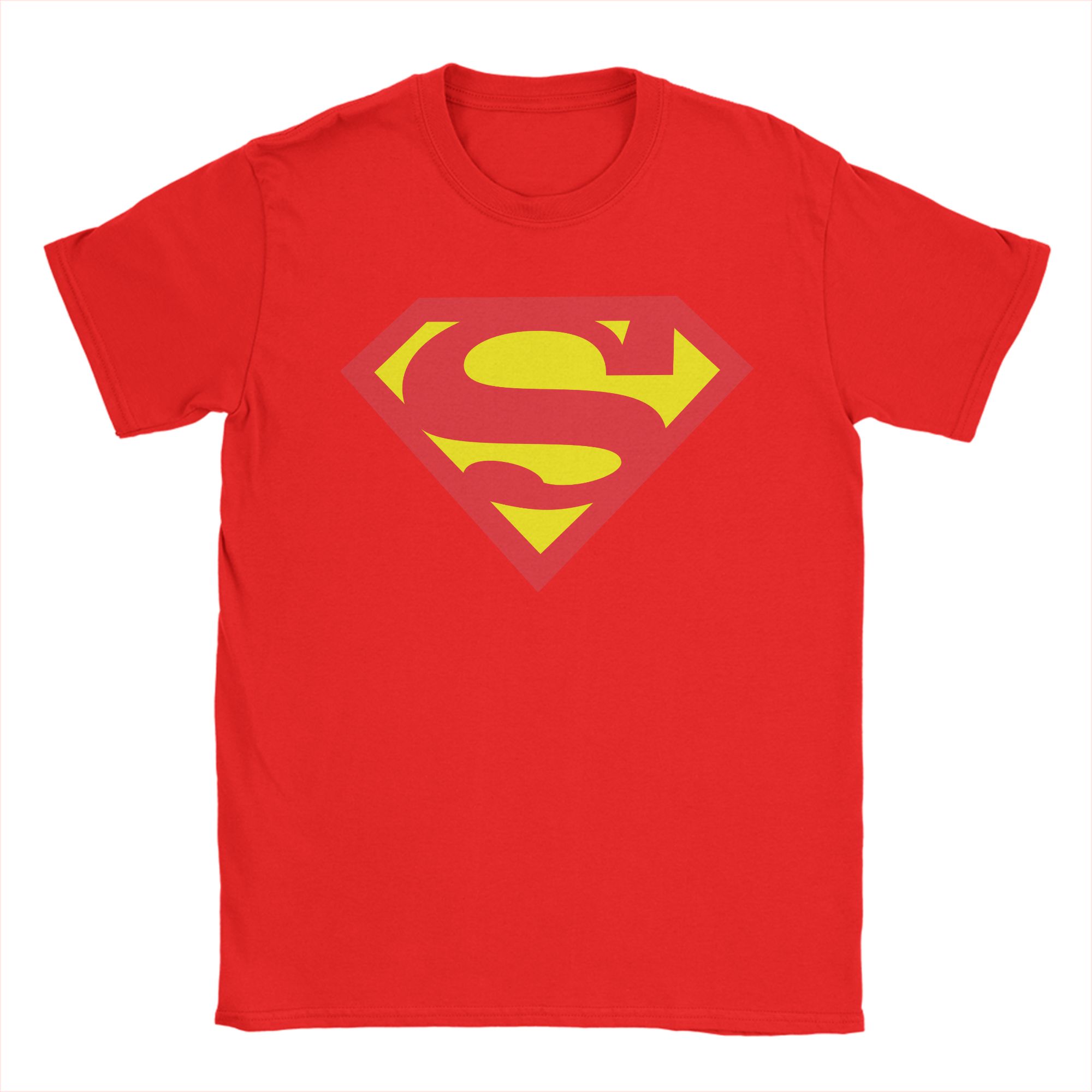 

Novelty Supermans Comics TShirt for Men Crew Neck Pure Cotton T Shirts Short Sleeve Tees Classic Tops S