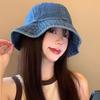 Stylish Denim Bucket Hat For Women With Embroidery Perfect For Spring And Summer Wear