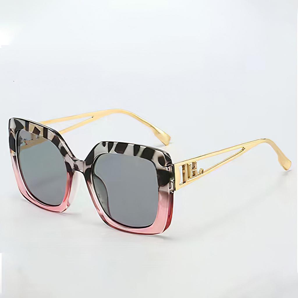 Vintage Sunglasses Men Gradient Lenses Brown White Border Gold Jewelry Brand Sunglasses Luxury Designer Luxury Sunglasses Women