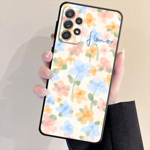 Blumen Handyhülle für Samsung Galaxy A33 A21s A52 A32 A23 A72 A22 A71 A31 A51 A53 A13 A91 A42 A52s A73 A11 Rückseite Silikonhülle