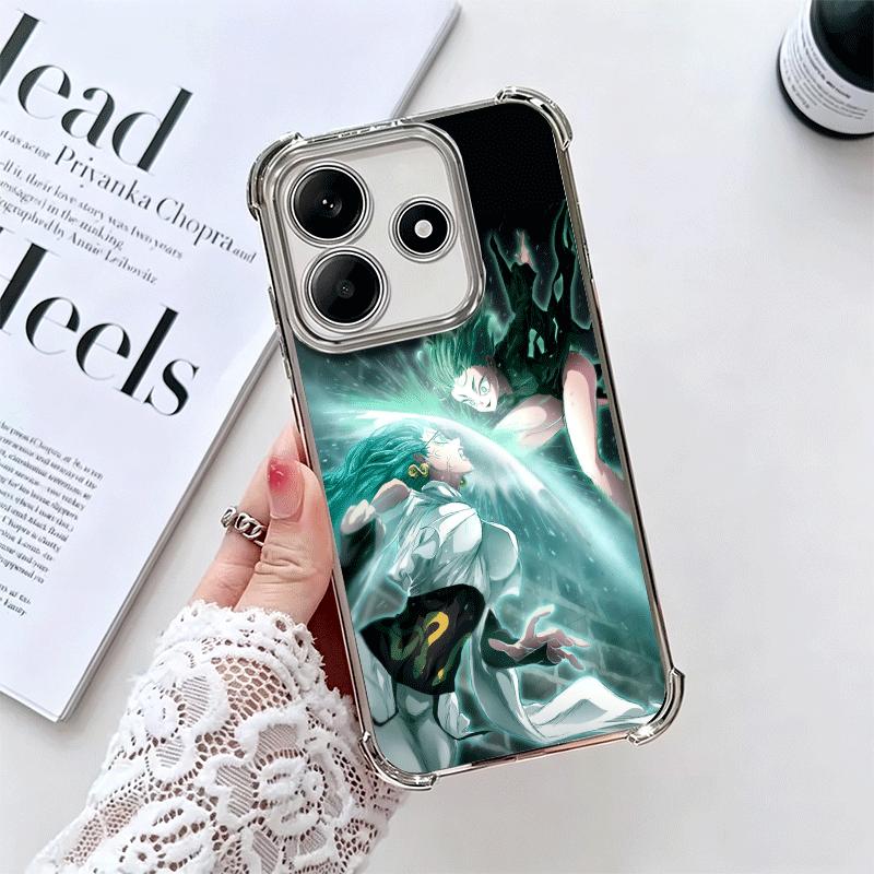 One P-Punch-Mans Tatsumaki Soft Phone Case For Xiaomi Redmi Note 14 15 Pro Plus 13 12 11S 11T 5G 10 9S 9 Plating Anti-Fall Funda