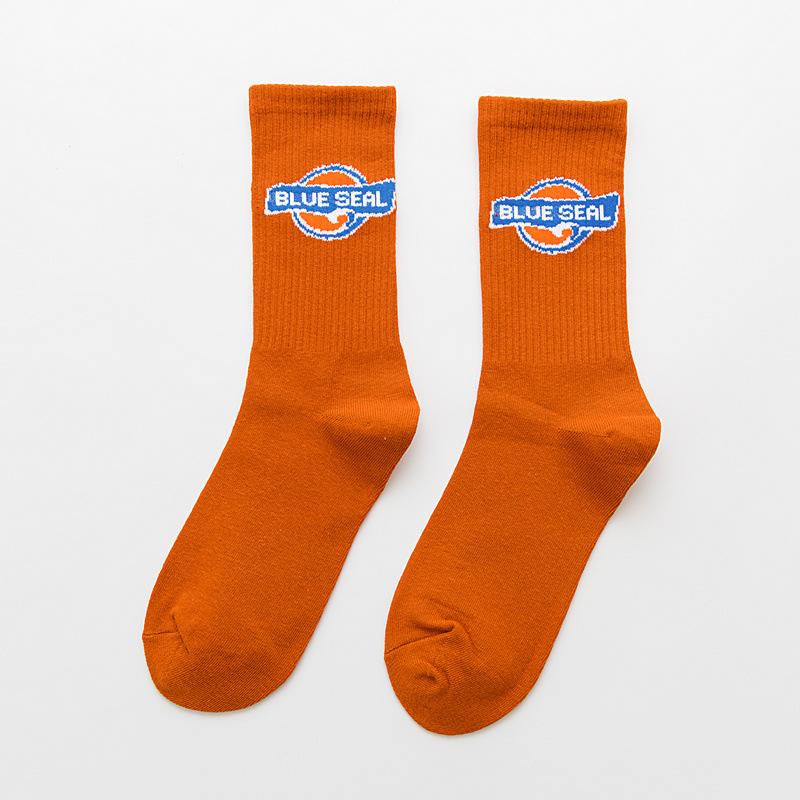 Korean style fashion Harajuku street hip hop socks unisex fun men's socks happy skateboard Chinese character letter ladies socks