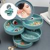 360 Degree Rotating Jewelry Organizers With Multiple Layers For Earrings Necklaces Rings ABS Materials Storage Box