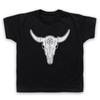 Gotická ilustrace lebky bizona Hororový pentagram Dětské tričko pro děti