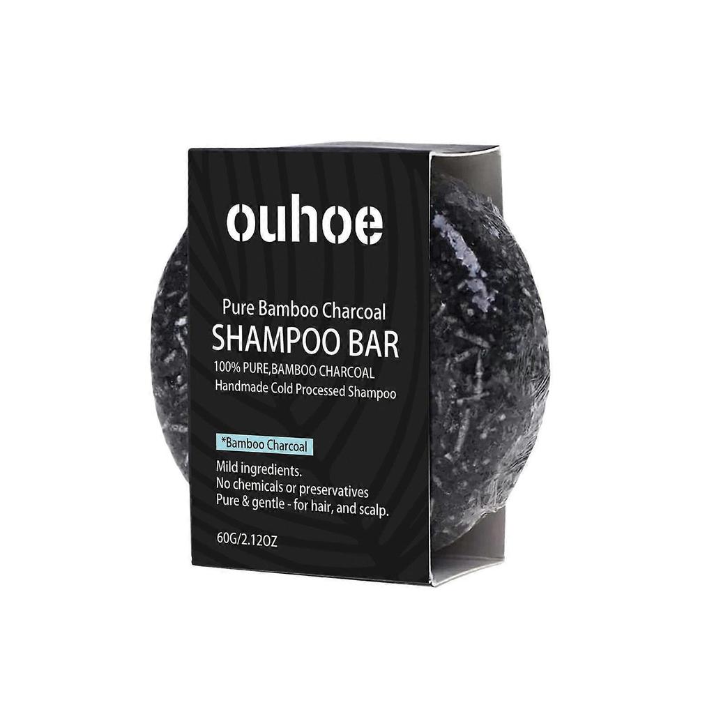 Ouhoe Bamboo Charcoal Shampoo Bar Deep Cleansing, Strengthens Hair, Nourishes And Repairs, Improves Dry Hair